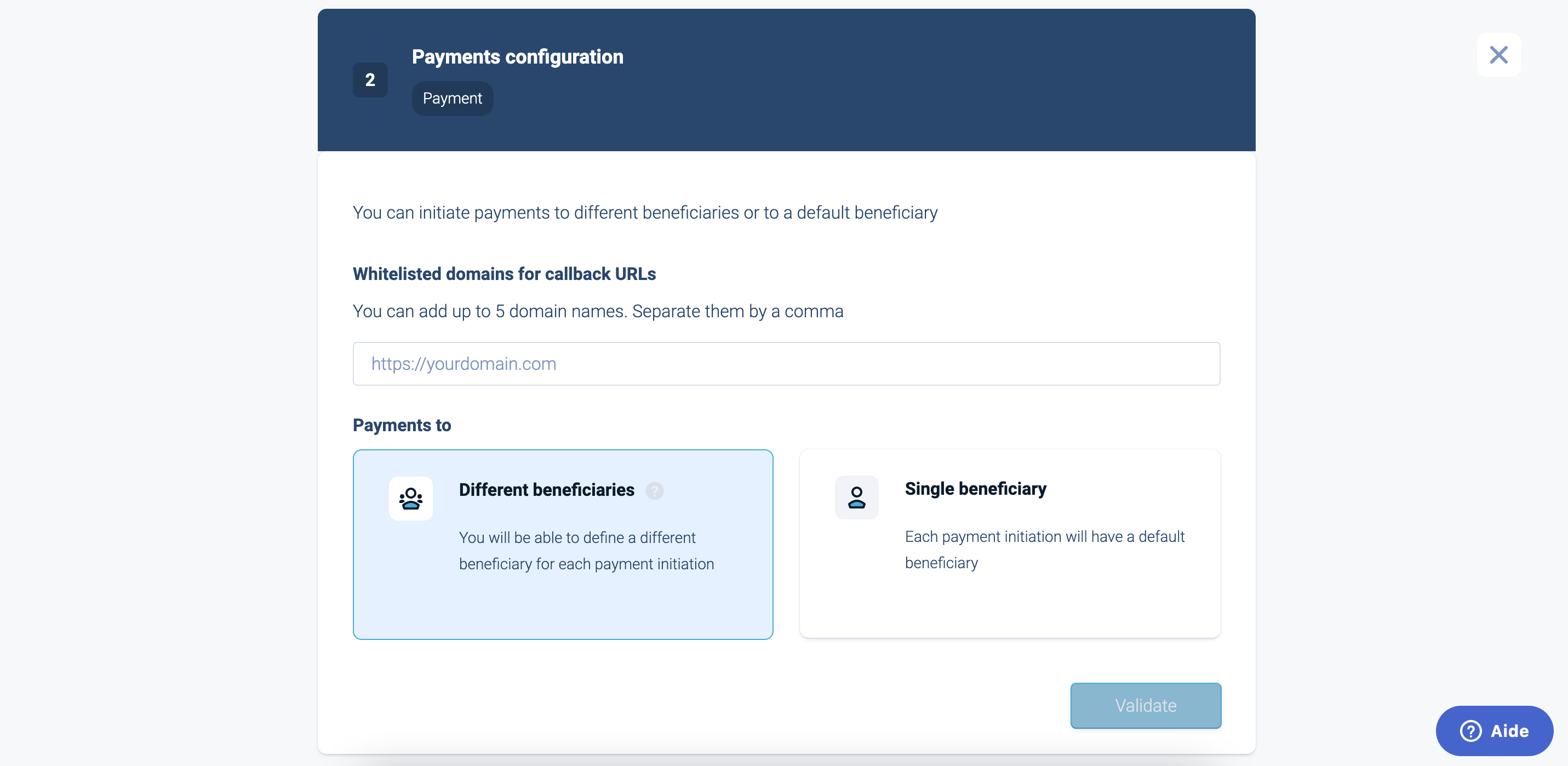 Payments example