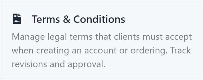 Terms & conditions tile