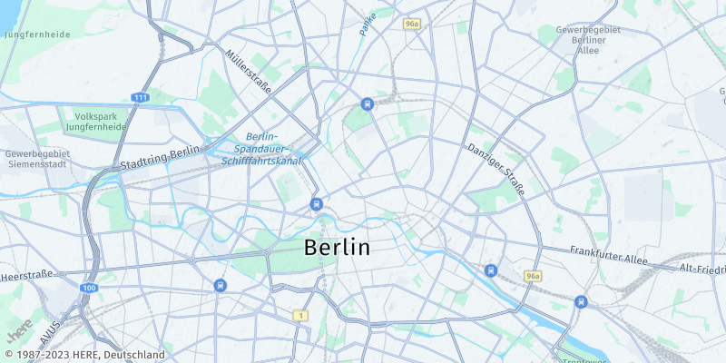 Map image of an area around Berlin