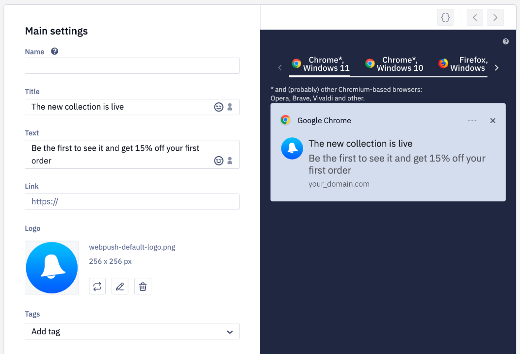 Editing a message from the sending block
