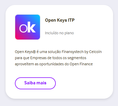 Detalhes do Open Keys ITP