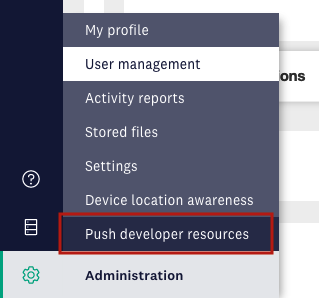 Push developer resources