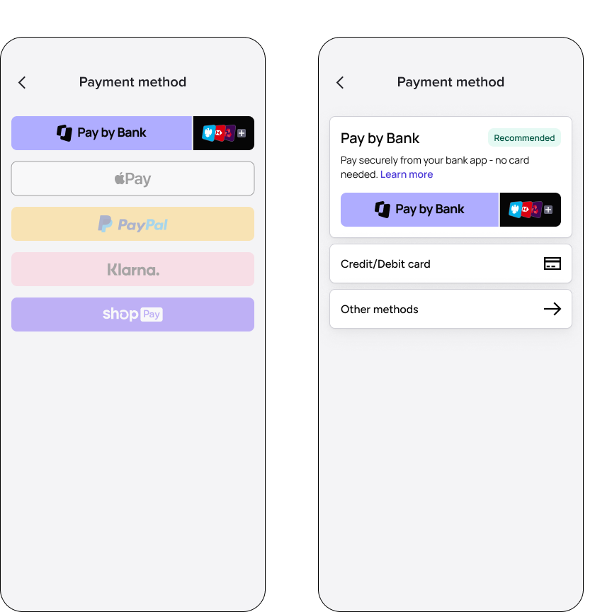 different button sizes (dark)