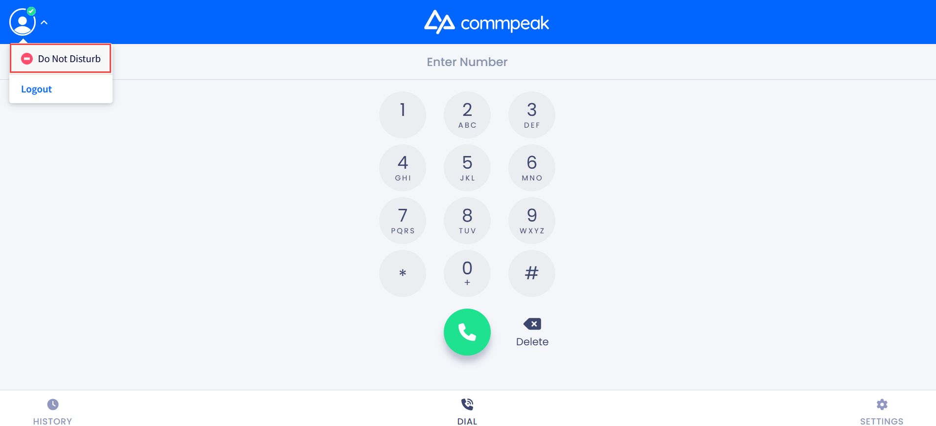 Screenshot of the Do Not Disturb option