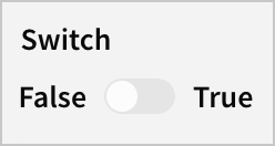 Switch option with True and False values