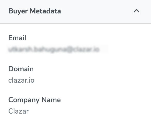 Buyer metadata
