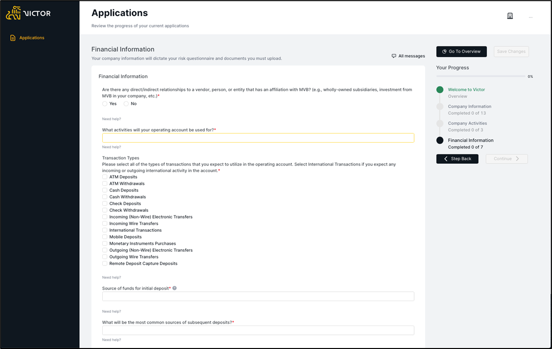 Figure 10. Financial information application example