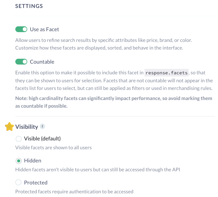 Setting visibility to hidden within Constructor customer dashboard