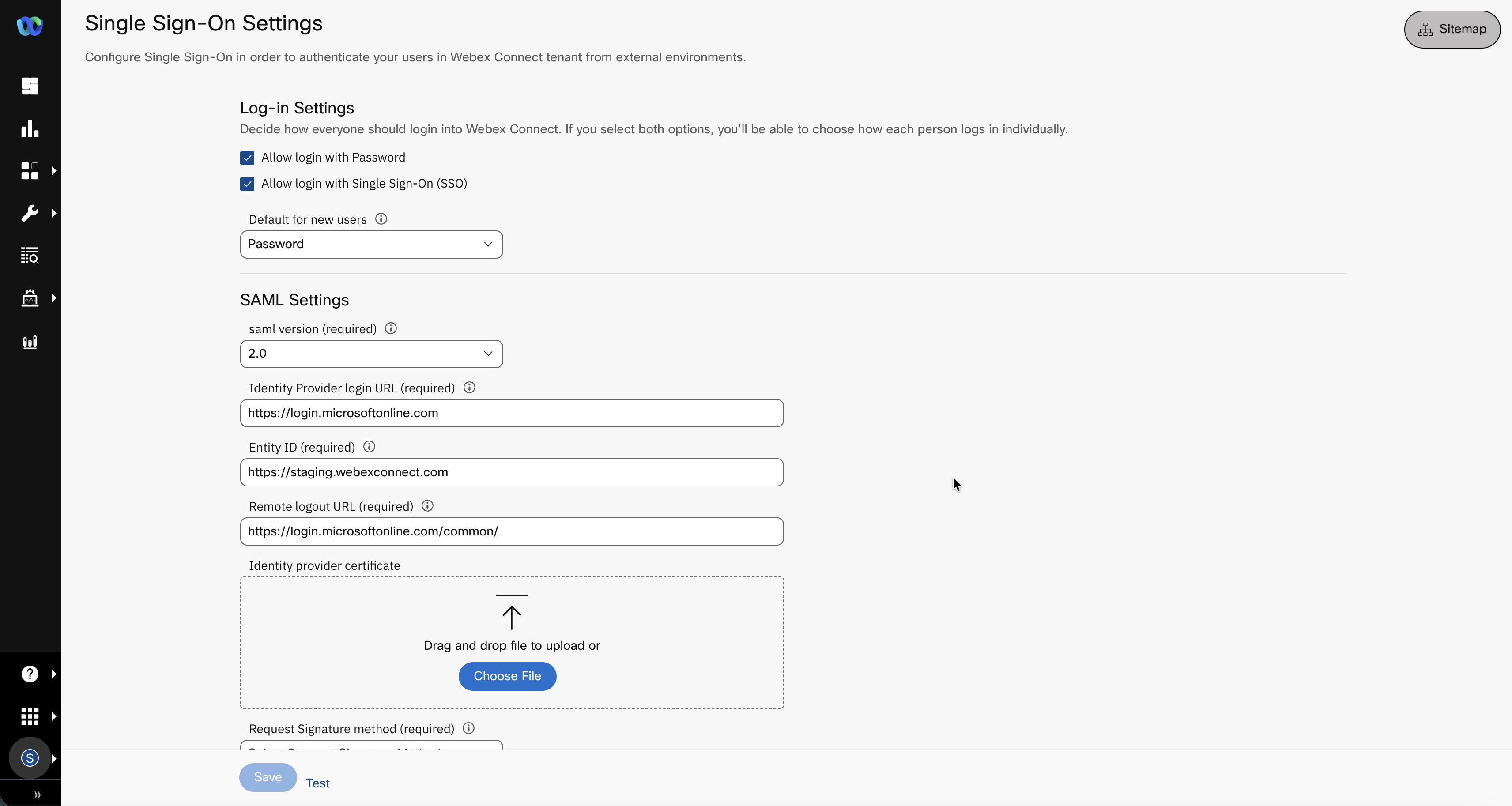 SSO Settings - Part 1