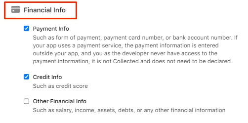 financial info