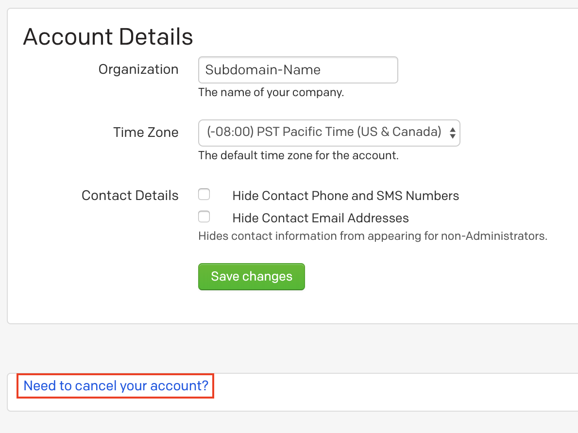 How to cancel account assure