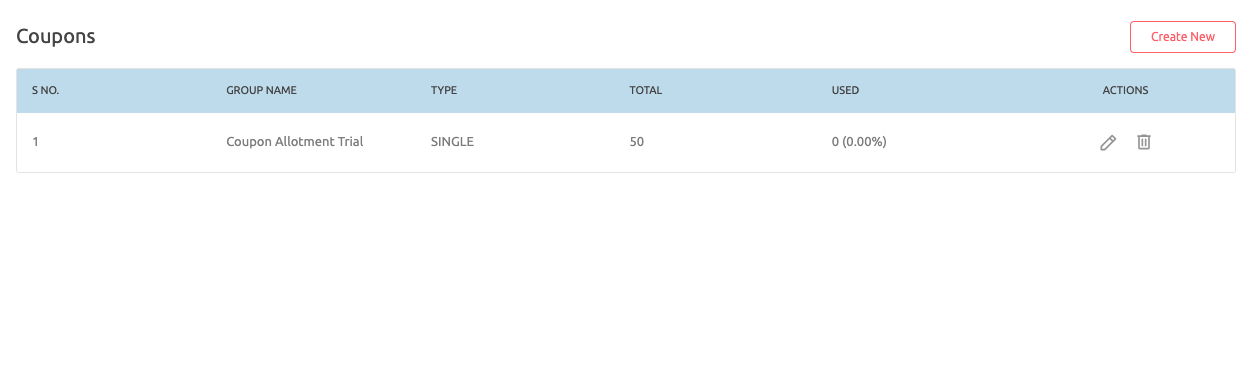 Create Coupon Group