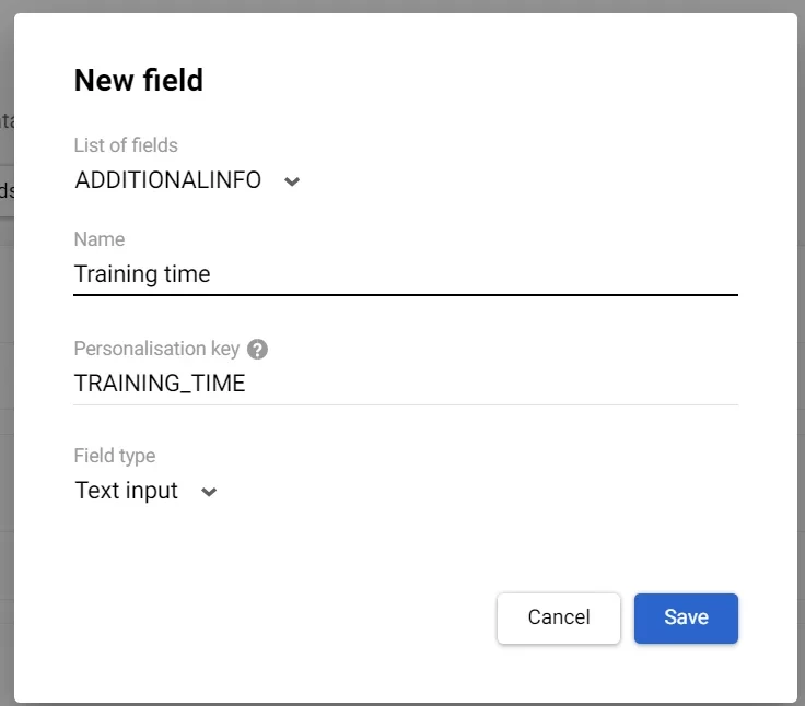 Field parameters