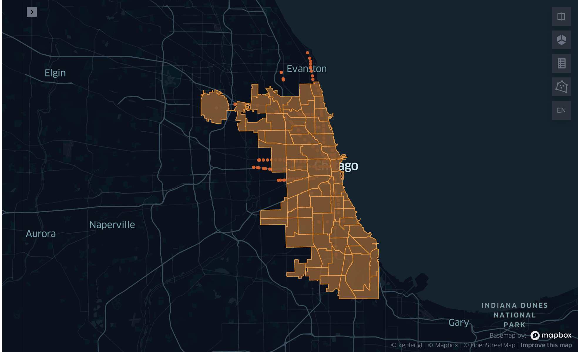 Kepler Map Widget