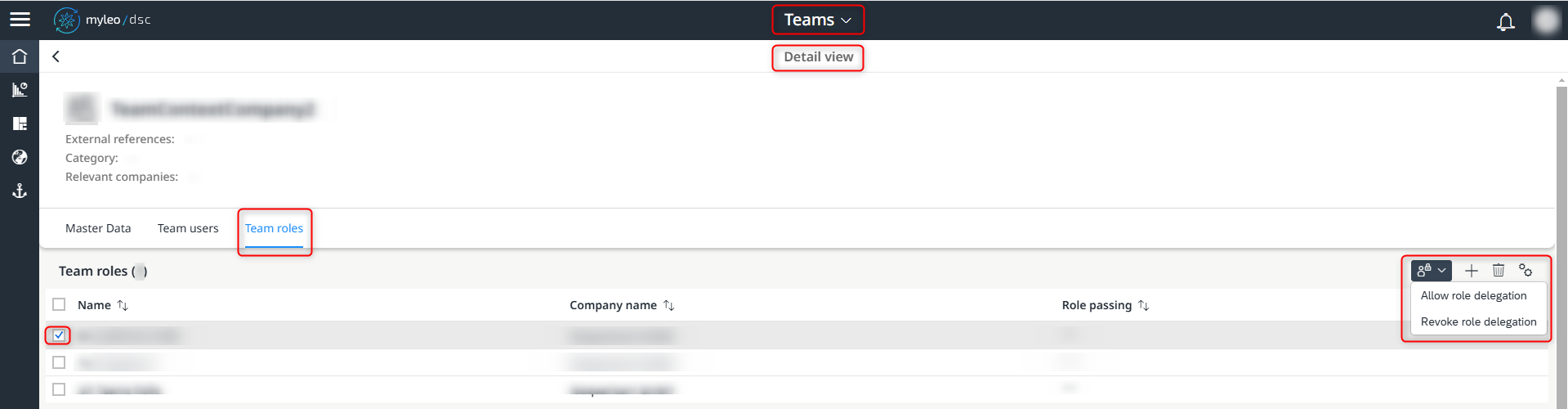Allow or revoke role delegation
