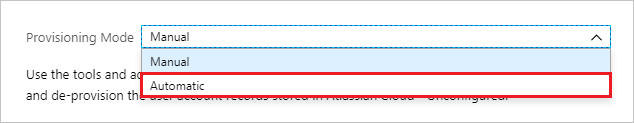 The Microsoft Entra ID Provisioning Mode set to Automatic.