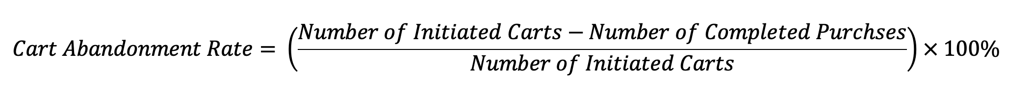Screenshot of the Cart Abandonment Rate chart on the Commerce Connect dashboard.