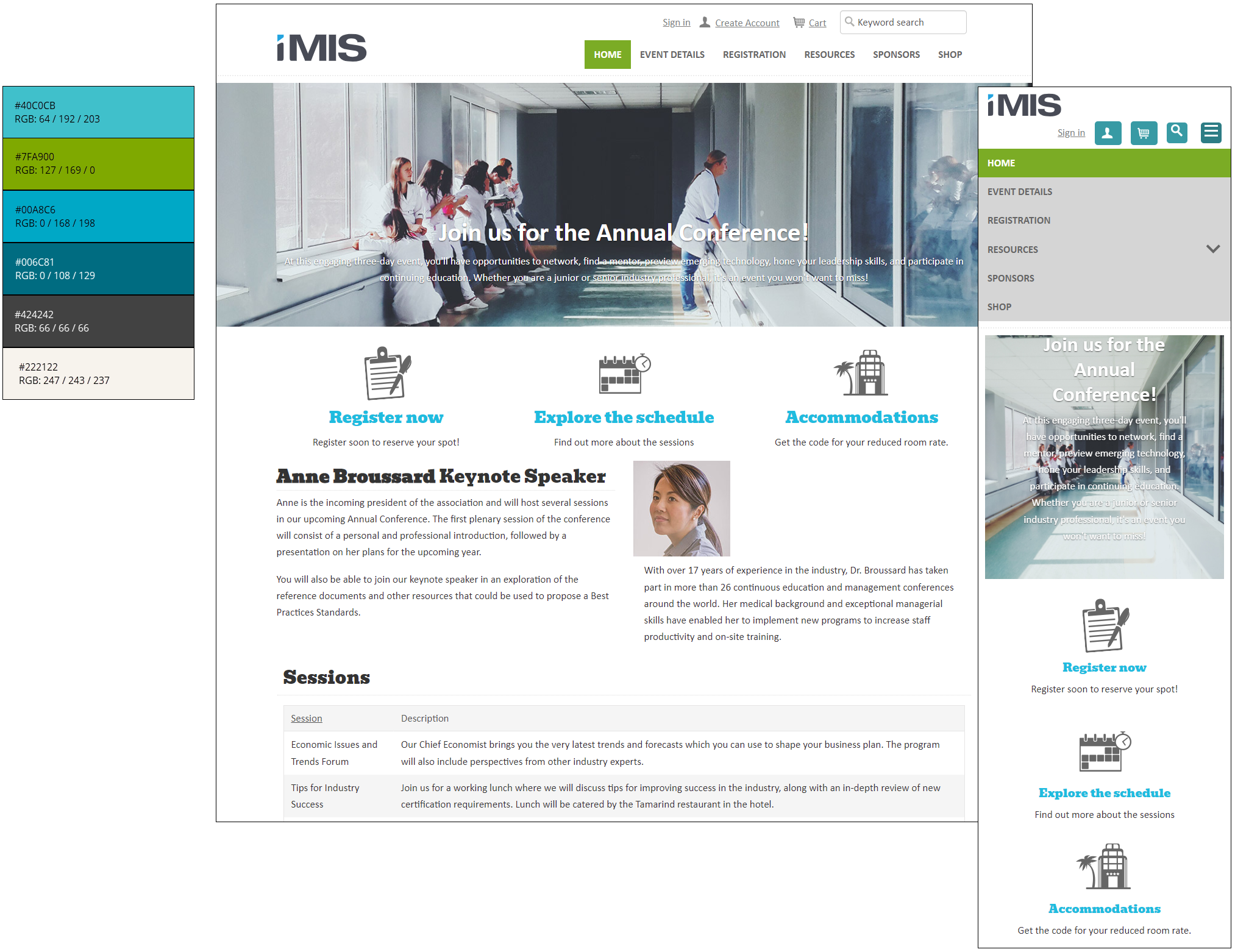 Viewing the London Responsive theme