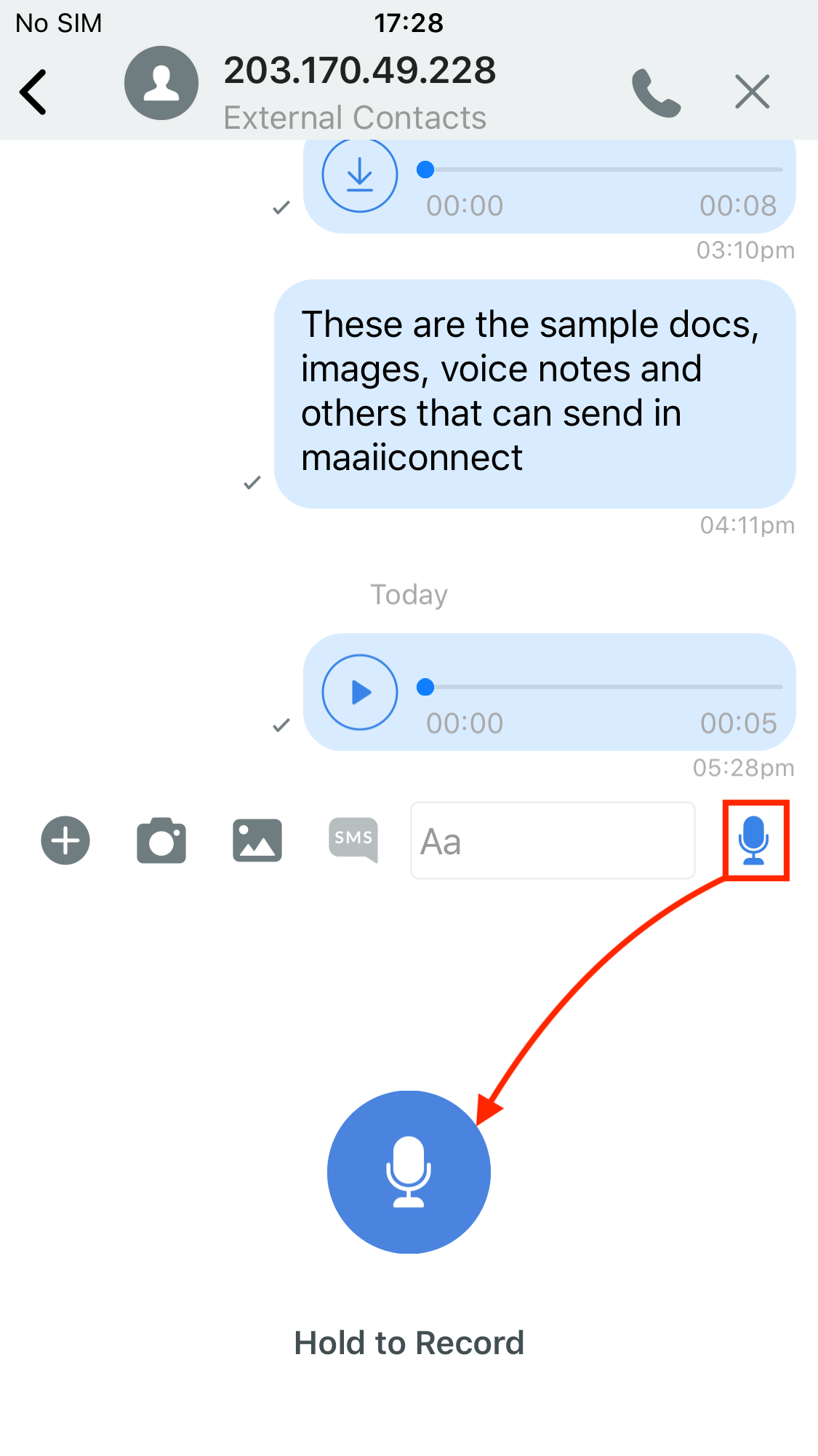 Sending Voice Messages