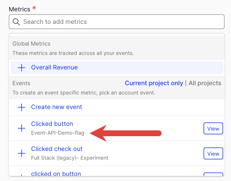 edit a cross project metric