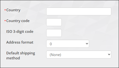 Editing or adding a country