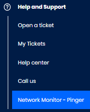 Screenshot of the Network Monitor in the main menu