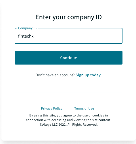Enter your company ID