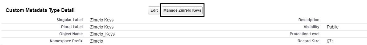 zinrelo keys