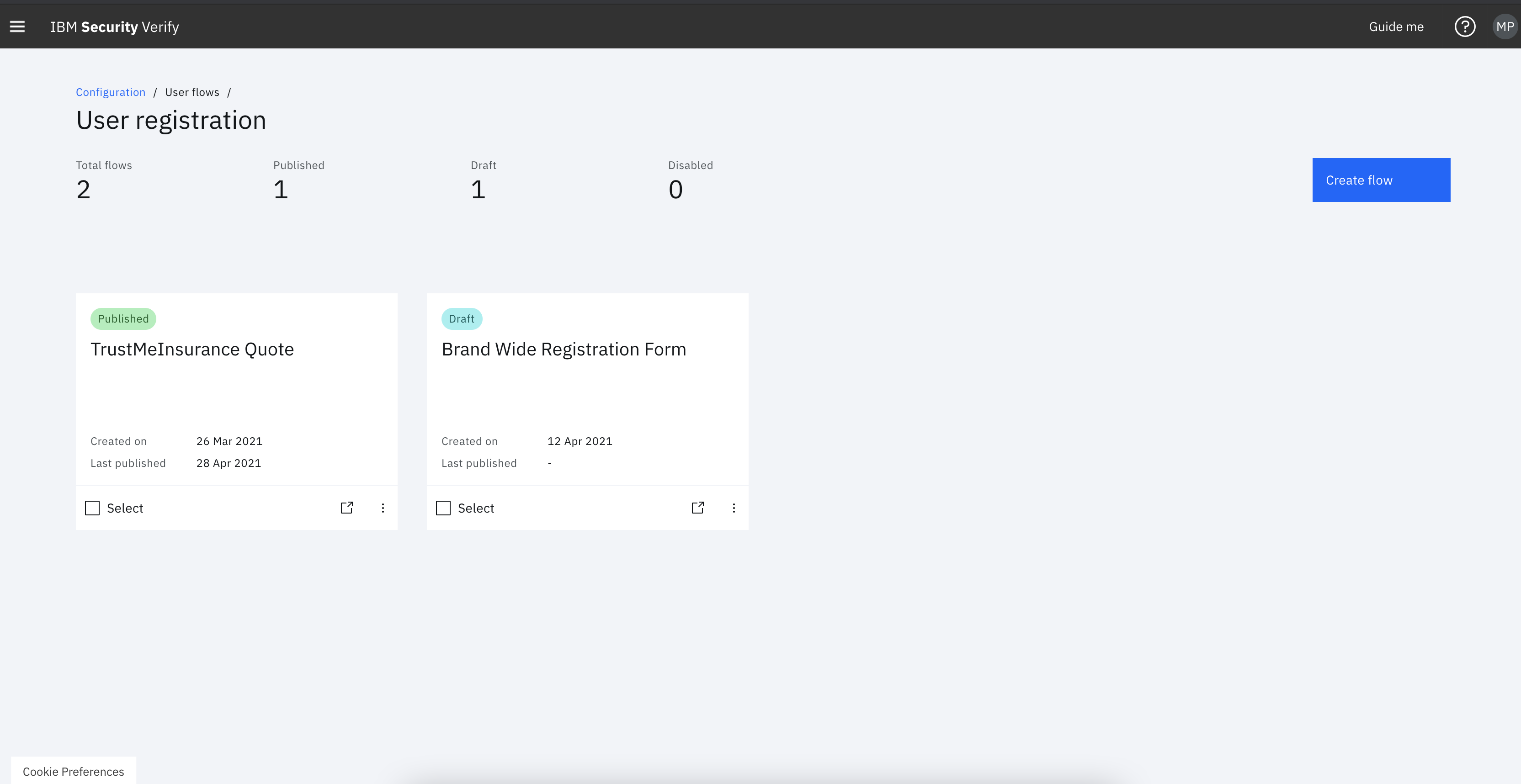 User registration page flow creation, allowing for multiple registration forms to be live and active all funneling to a single view of the consumer.