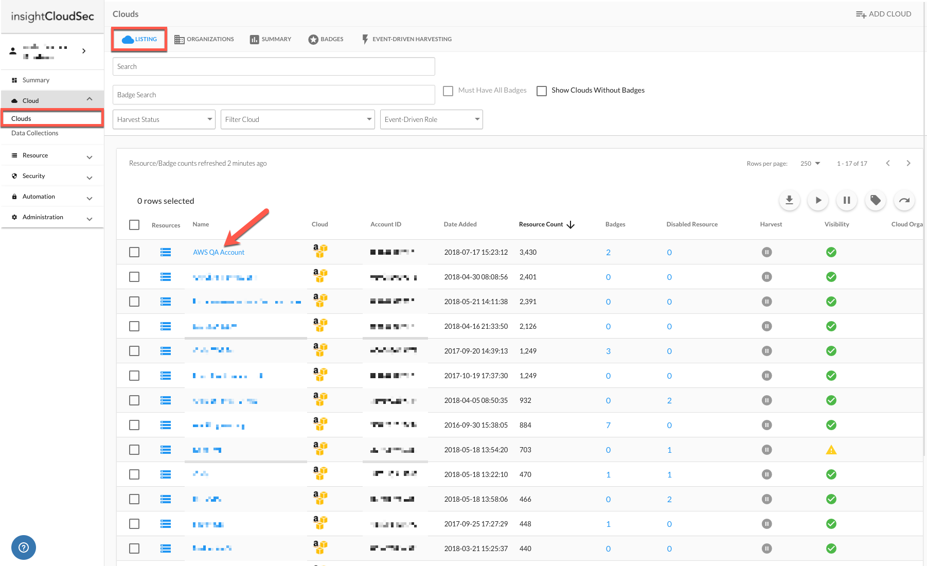 cloud-account-individual-summary.png Accessing Individual Cloud Account Summary Reports
