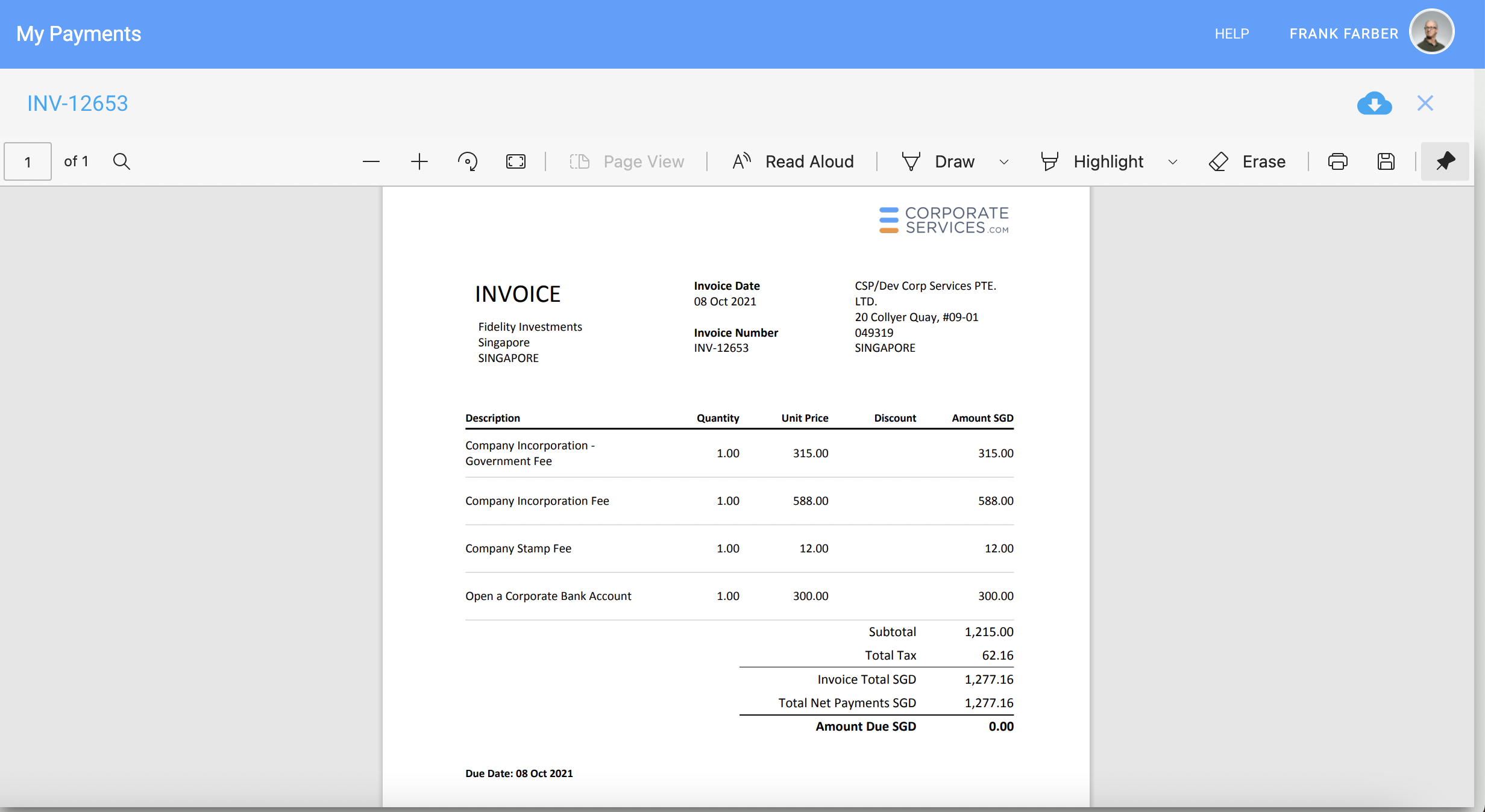 View Payment History & Download Order Receipt – IDI, LLC