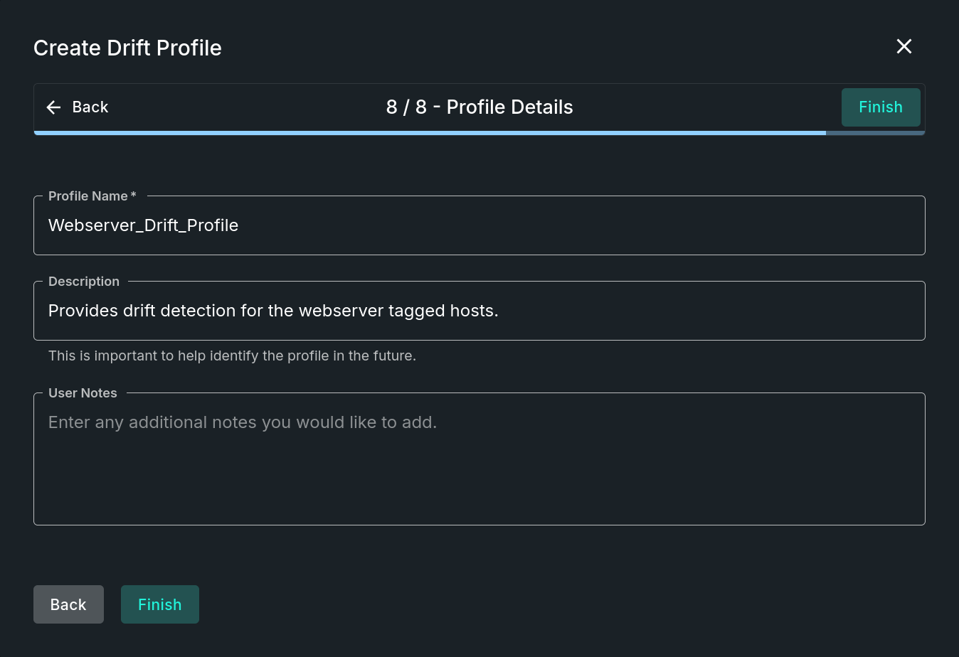 Profile Details Step
