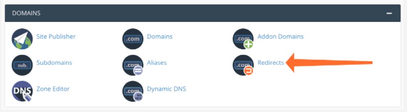 https://blog.cpanel.com/how-to-redirect-an-ip-to-a-domain-configure-domain-redirects-in-cpanel/#:~:text=In%20cPanel%2C%20select%20Redirects%20from,domain%20you%20wish%20to%20redirect.
