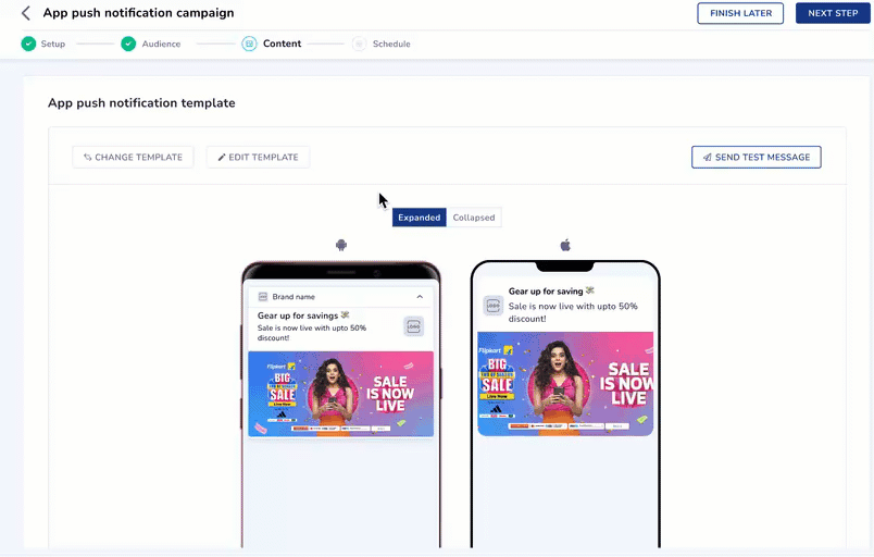 Editing a template to showcase the impacted areas