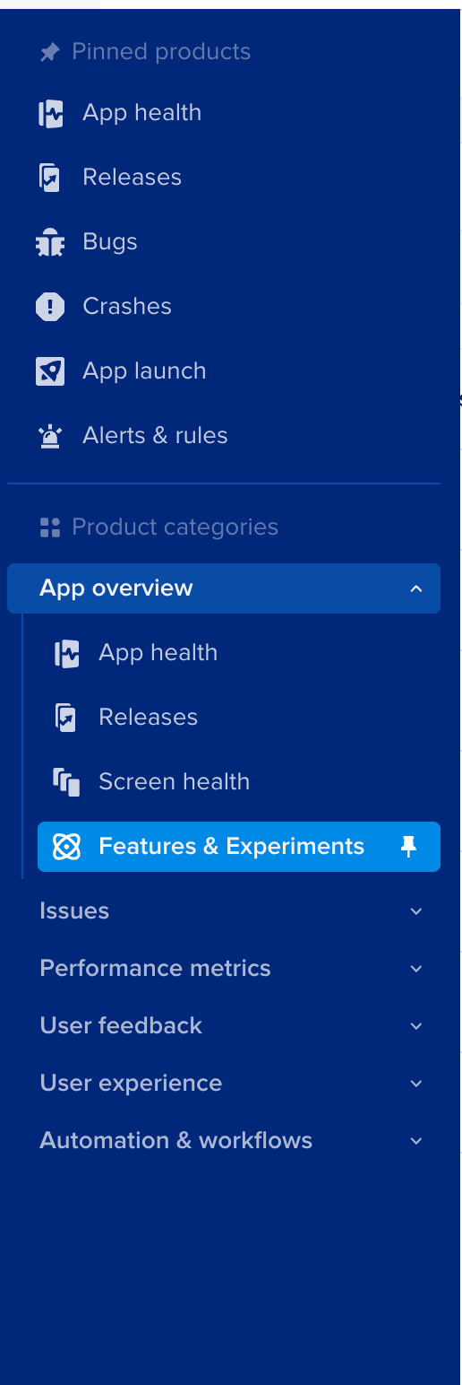 You can find it in the nav bar under “App overview”