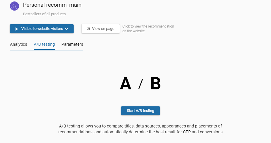 A/B testing