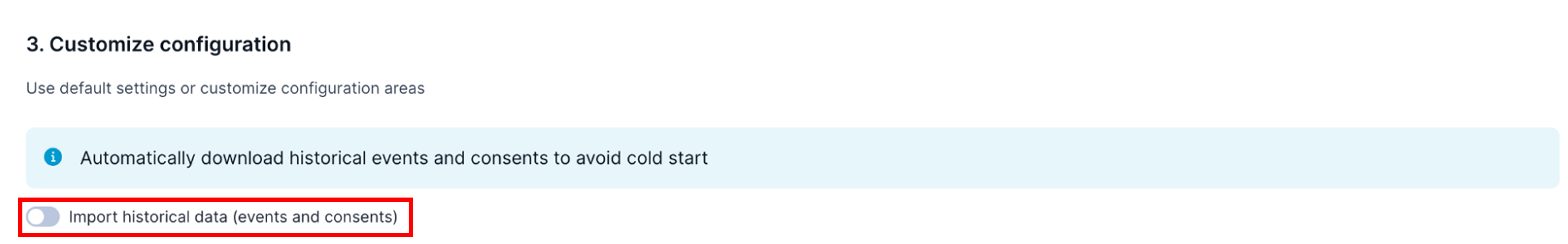 Disable historical data import.