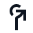 Right roundabout enter icon
