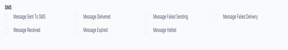 Figure 125: The "SMS" options.