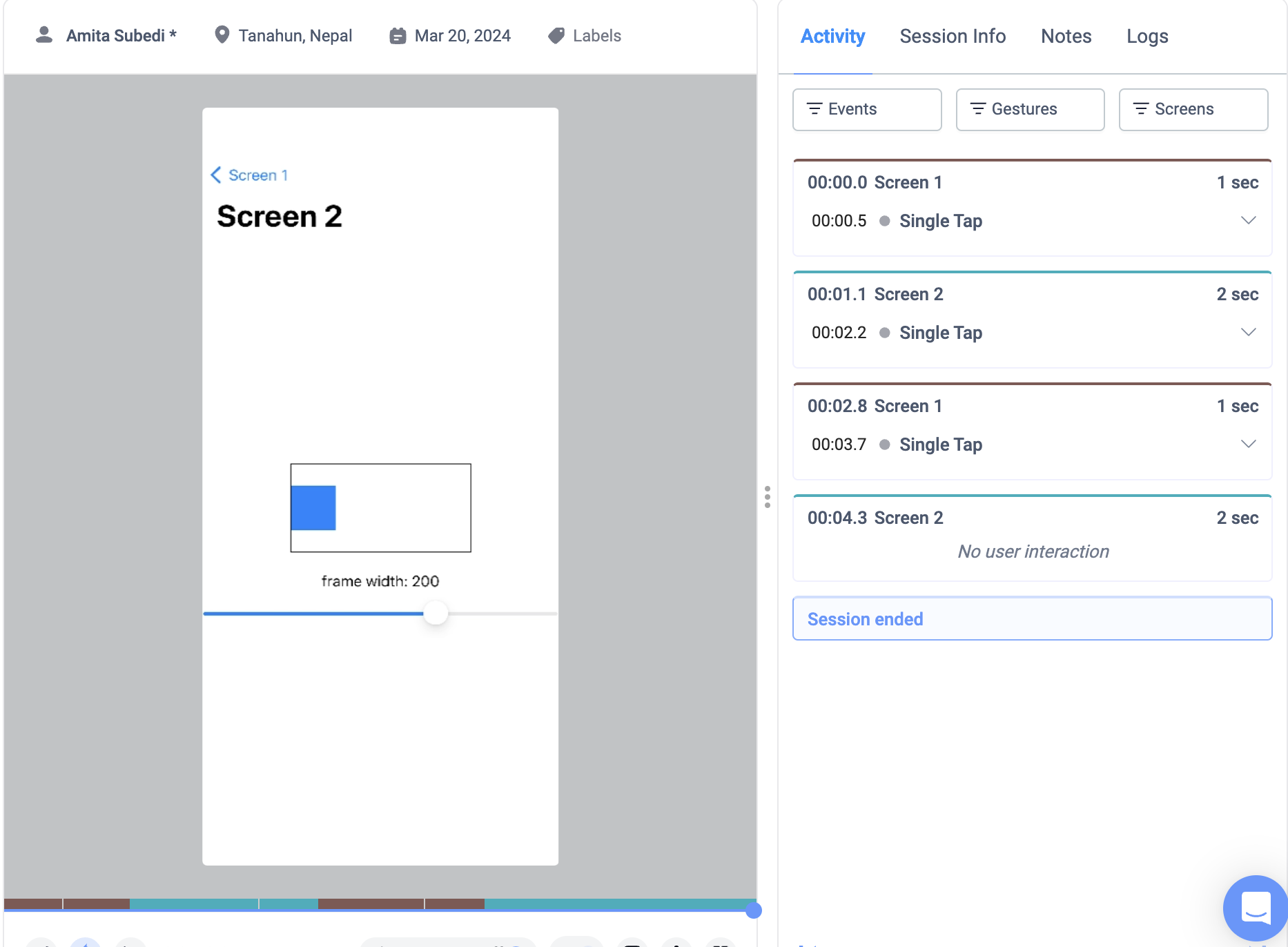 Automatic Screen Tagging for SwiftUI on v1.0.7 without manually tagging screens