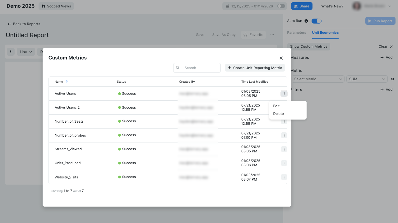 Edit Ternary custom metrics