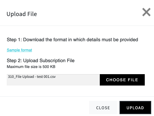 Subscription File Upload