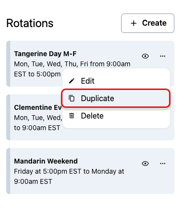 Duplicate rotation