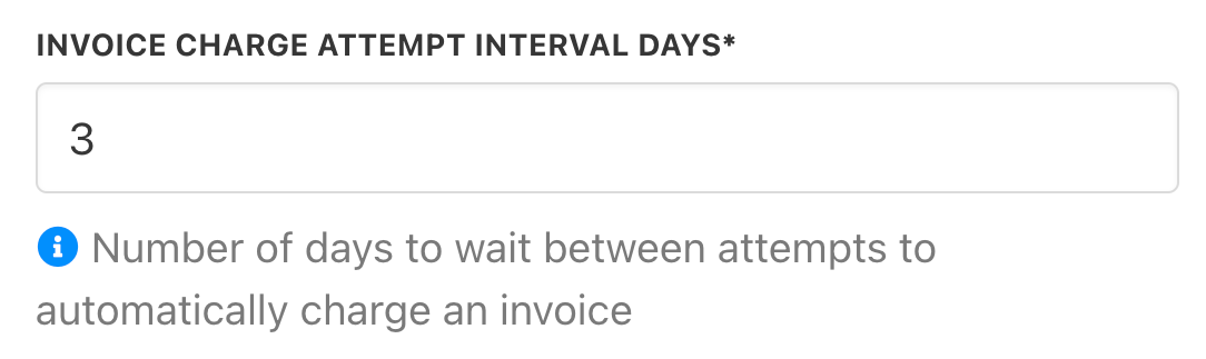 Charge Interval Before Due Date