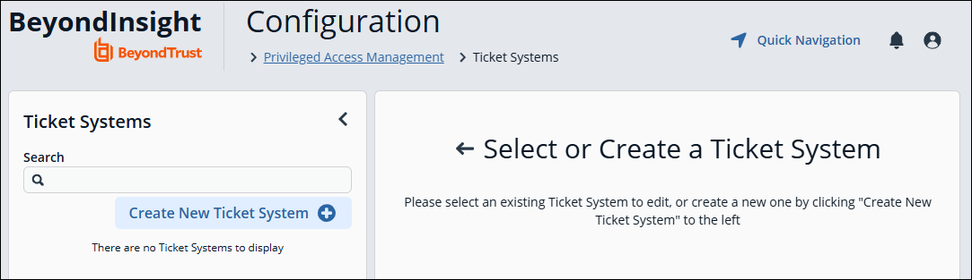 Ticket system page