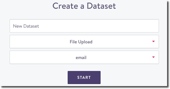 Create a Dataset form