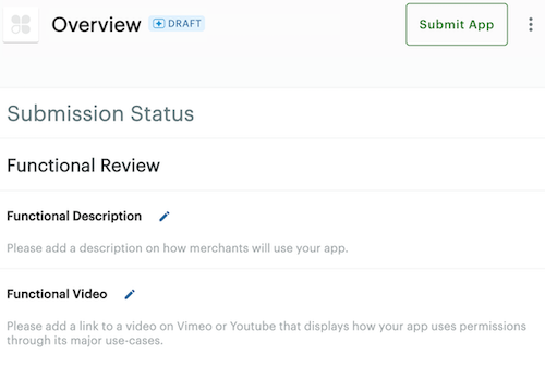 App approval: Submission status