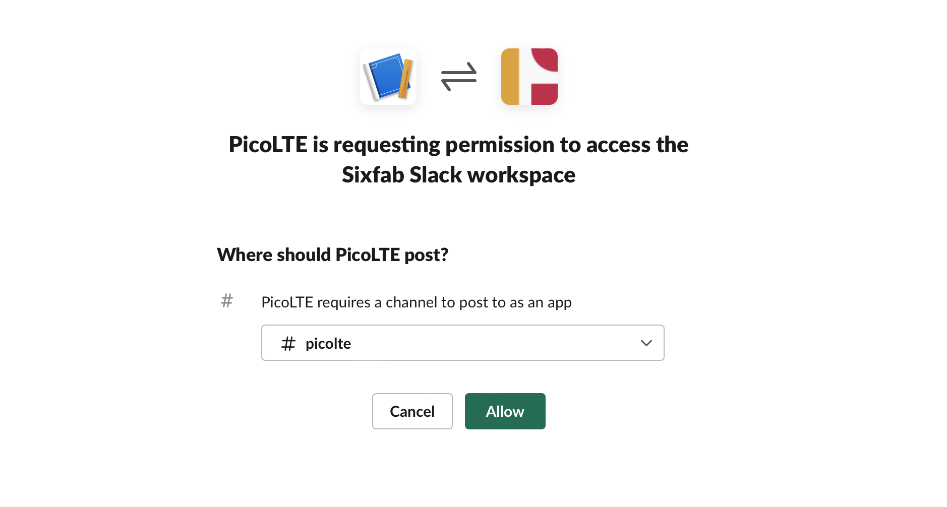 Sixfab Pico LTE Send Message to Slack Channel