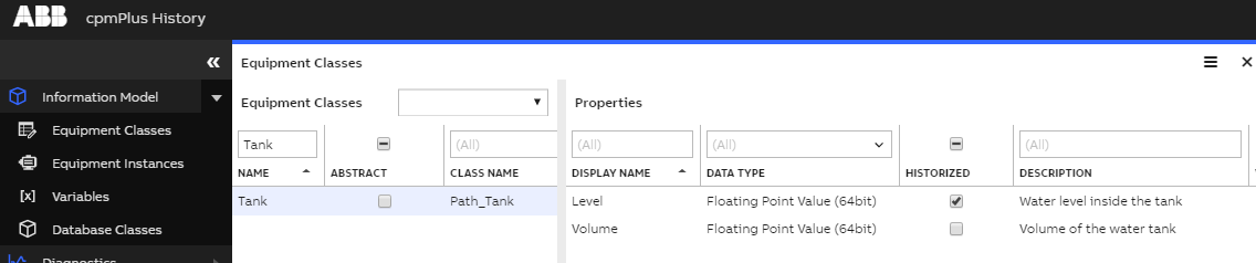 Tank and its properties in Engineering UI
