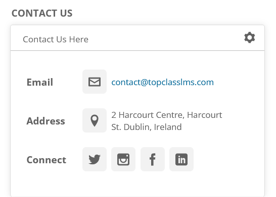 A screenshot of a contact us  Description automatically generated